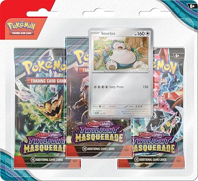 Pokémon TCG Twilight Masquerade 3-Pack Blister Snorlax Promo