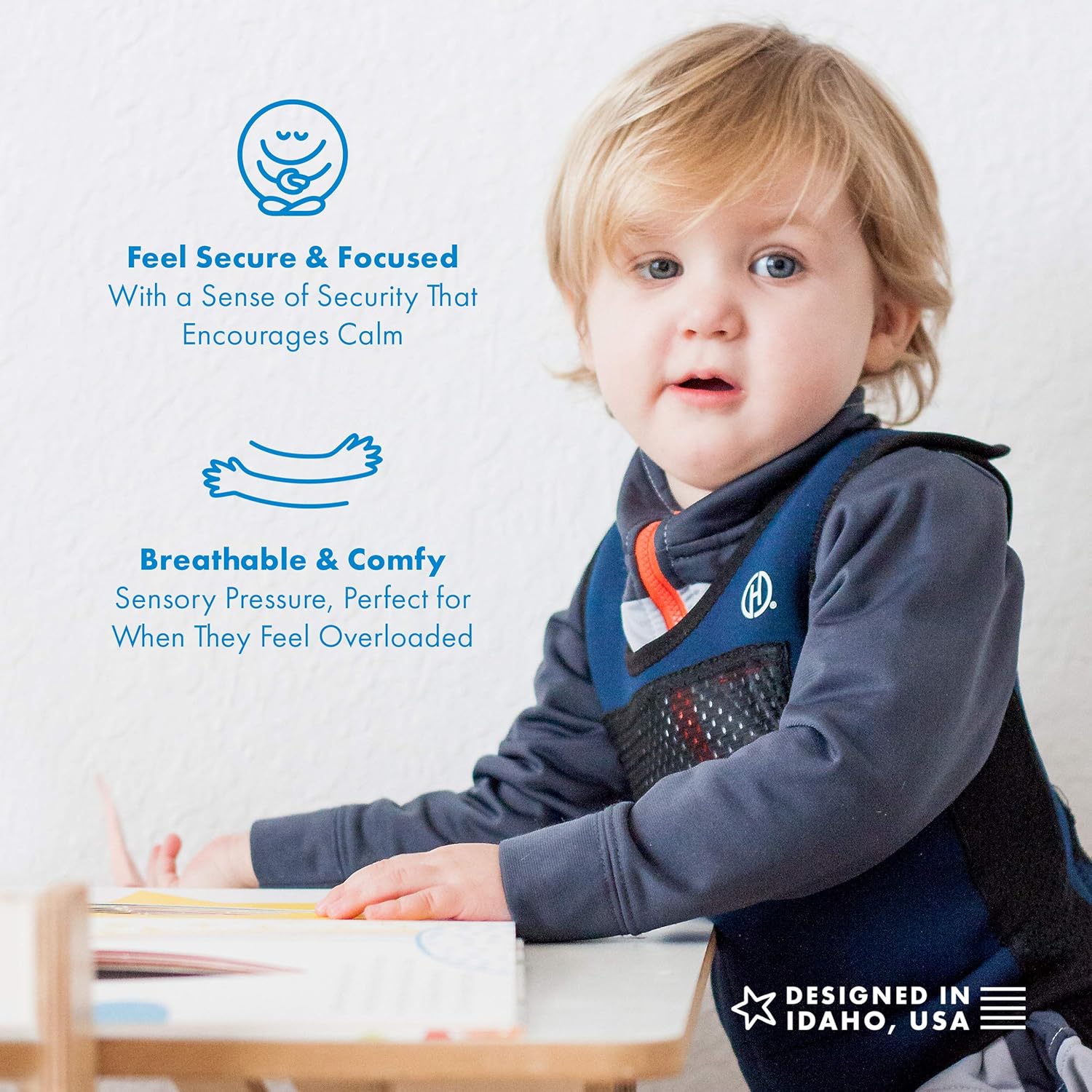 Weighted Compression Vest for Children (Ages 5 to 9) by Harkla