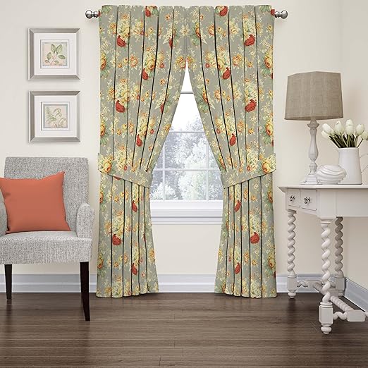 Amazon Com Waverly Curtains For Bedroom Sanctuary Rose 52 X 84