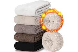 EBMORE Womens Merino Wool Socks Winter Warm Hiking Thick Thermal Cozy Boot Crew Comfy Socks 5 Pairs