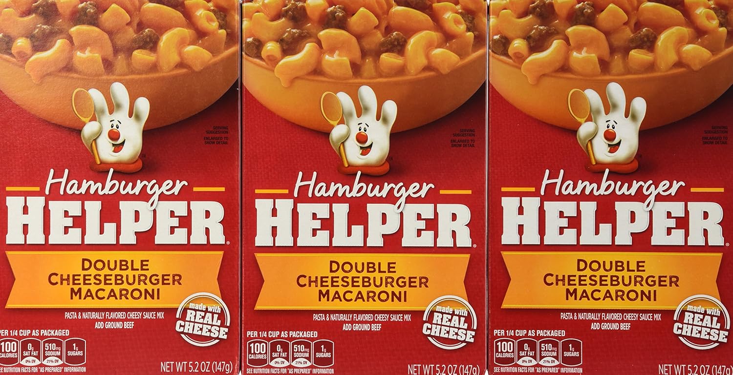 Hamburger Helper Double Cheeseburger Macaroni 5.2 Oz. (Pack of 6)