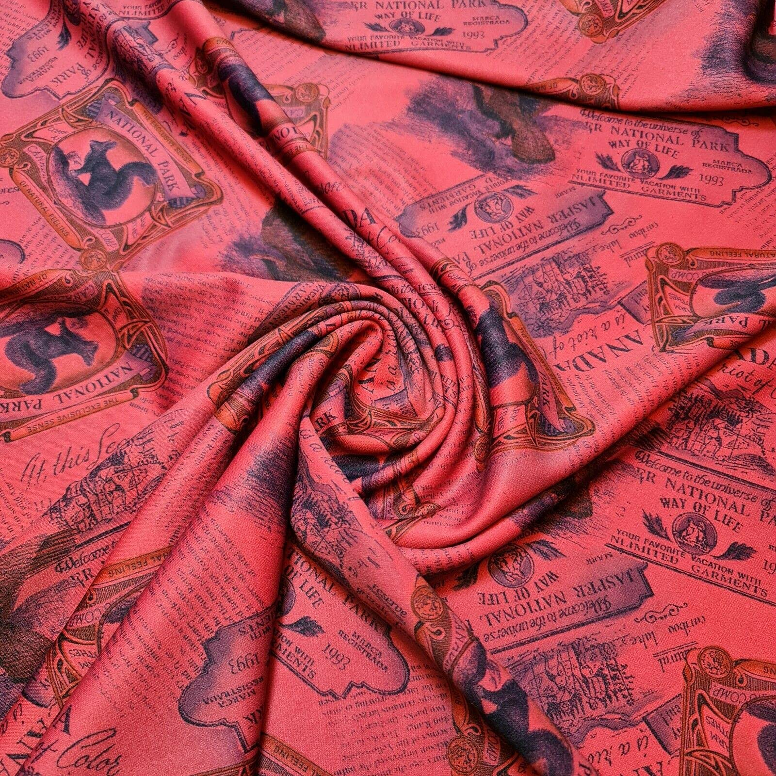 Plain Scuba/Crepe Jersey Stretch Spandex Dress Fabric Material 58" Wide (Canada Squirrel)