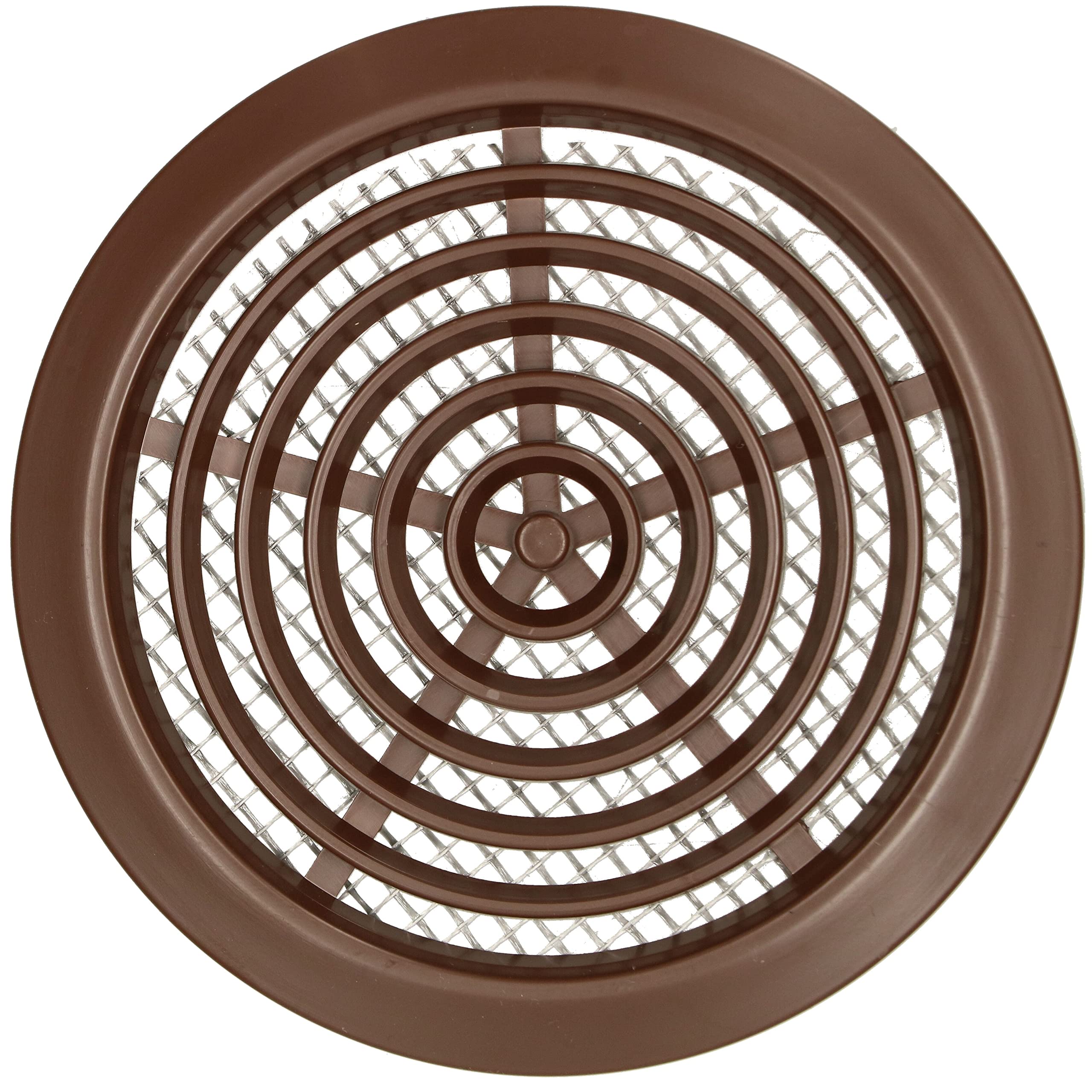 KOTARBAU® Ventilation Grille Colour Round Diameter Size Name with Insect Screen (80 mm, Brown)