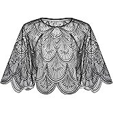 BABEYOND 1920s Shawl Wraps for Women, Sequin Beaded Shawls and Wraps for Evening Dresses Party