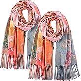 HONGTEYA Soft Cashmere Scarf Women Scarves For Women Winter Warm Large Shawl Wrap Monet Van Gogh Art Print