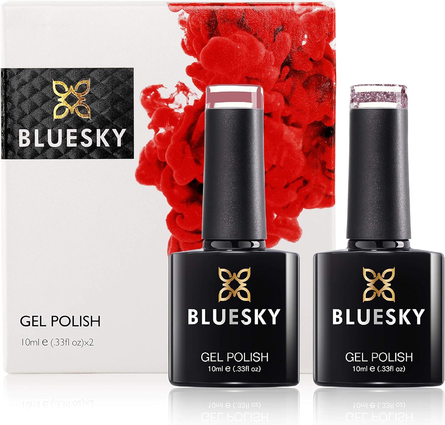 Bluesky UV/Gel Nail Polish, Anniversary Set Set 4, 2 x 10 ml