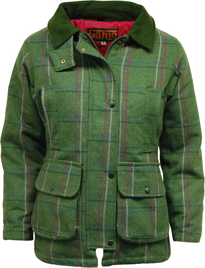 Game Ladies Tweed Hunting Shooting Jacket Pink Lining Amazon.co.uk