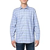Brooks Brothers Mens Stretch Supima Cotton Non-Iron Herringbone English Collar Long Sleeve Dress Shirt