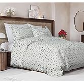 Christmas Duvet Cover Queen Size Set - Extra Soft Queen Duvet Cover with 2 Pillow Shams - Holiday Xmas Bedding with Zipper Closures & Ties - Comfy, Cozy, Breathable Bed Set - 90 x 90, Christmas Trees