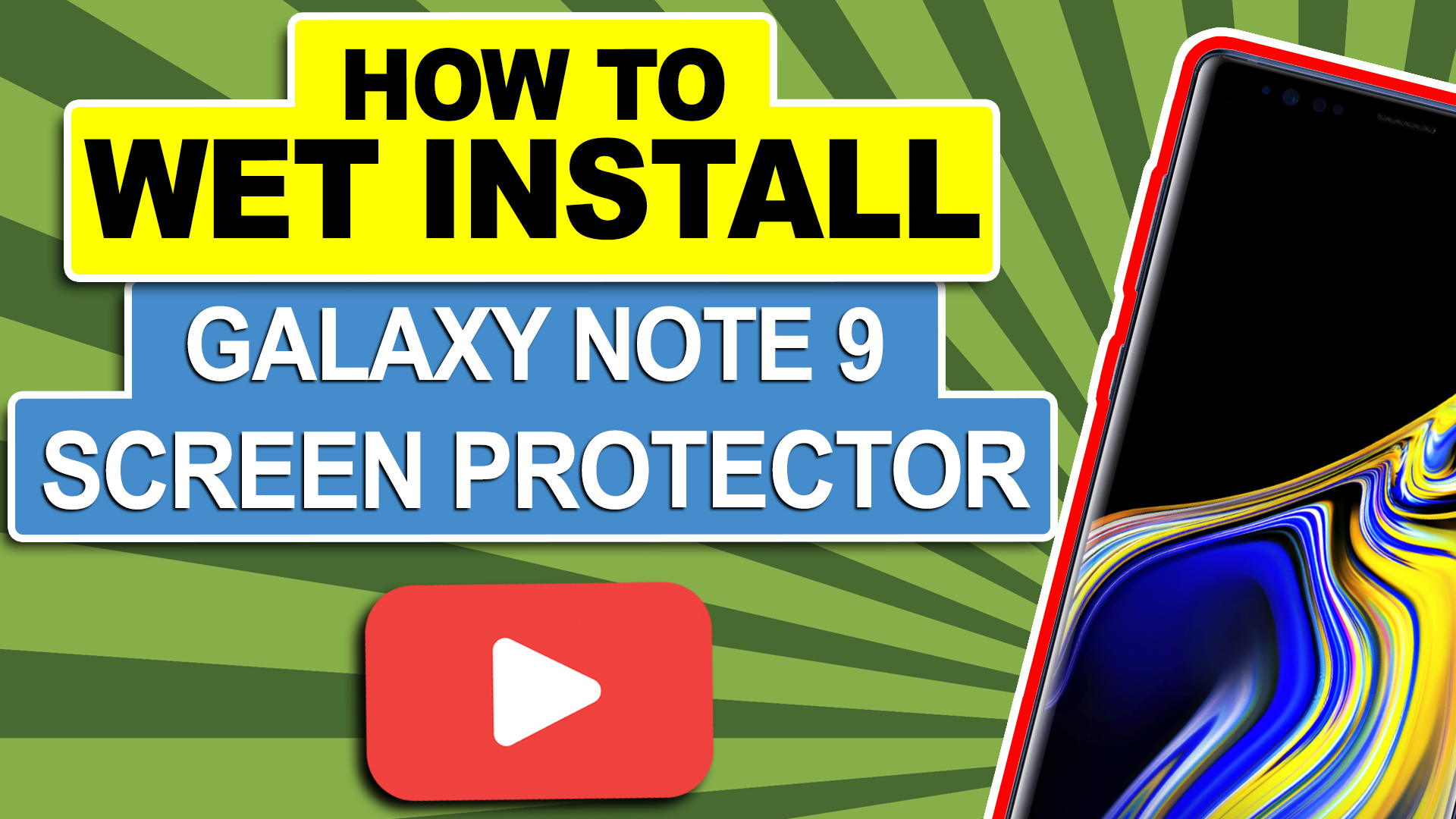 Watch How To Install Samsung Galaxy Note 9 Screen Protector by RinoGear ...