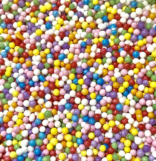 Rainbow Pearls Non Pareils 100s And 1000s Natural Cake Cupcake Sprinkles Vegan Halal Gluten Free Dairy Free 60 Amazon Co Uk Grocery