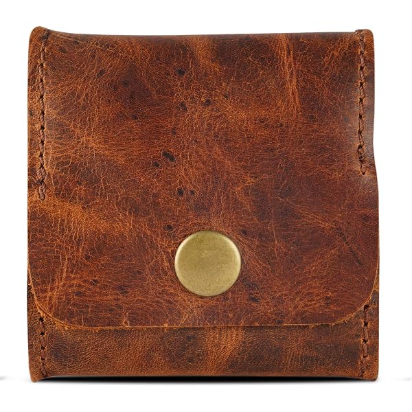 Amazon.com: Jurxy Rustic Leather Moon Pocket Coin Case Genuine