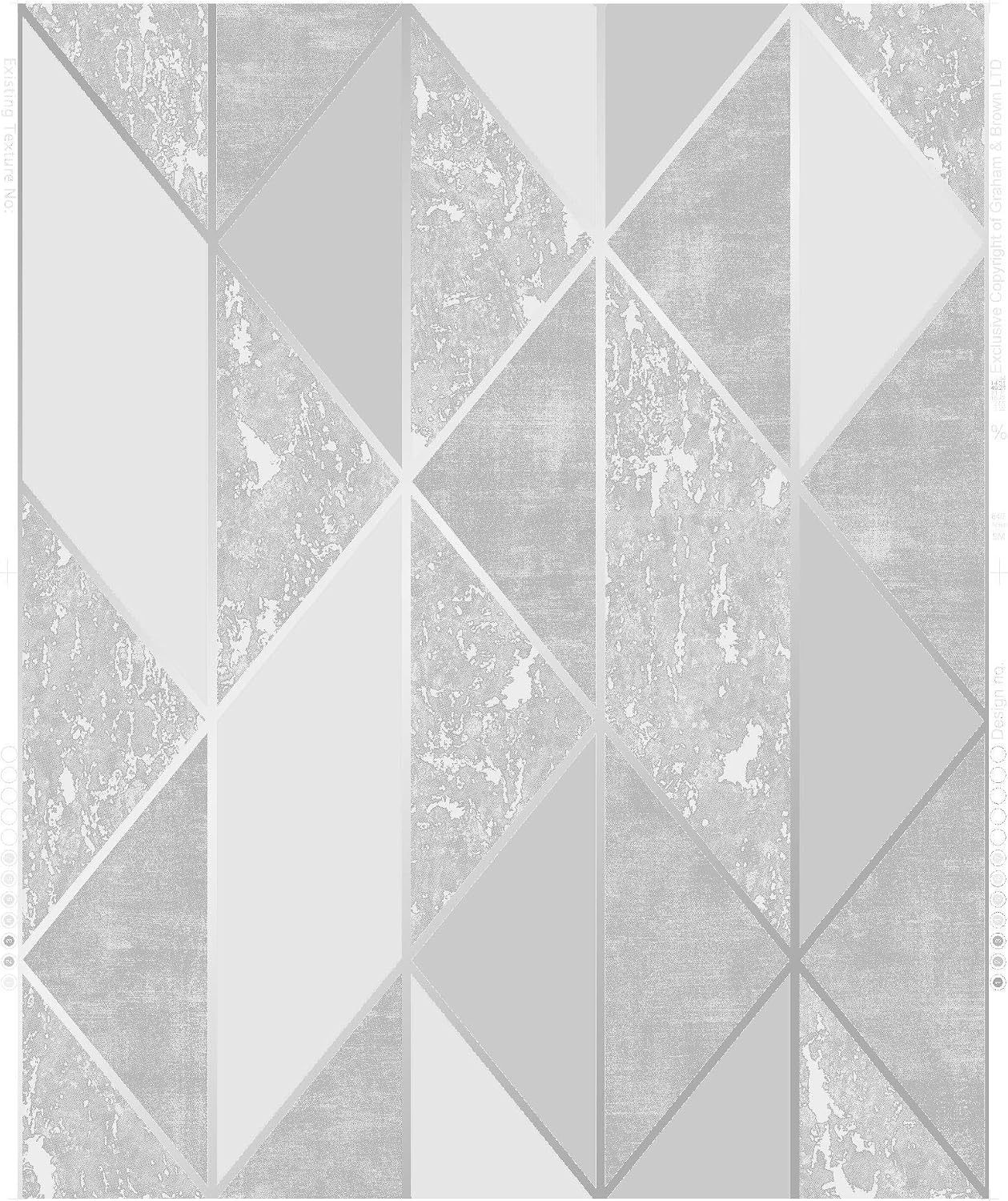 Superfresco Easy Silver Milan Geometric Wallpaper - Image 3