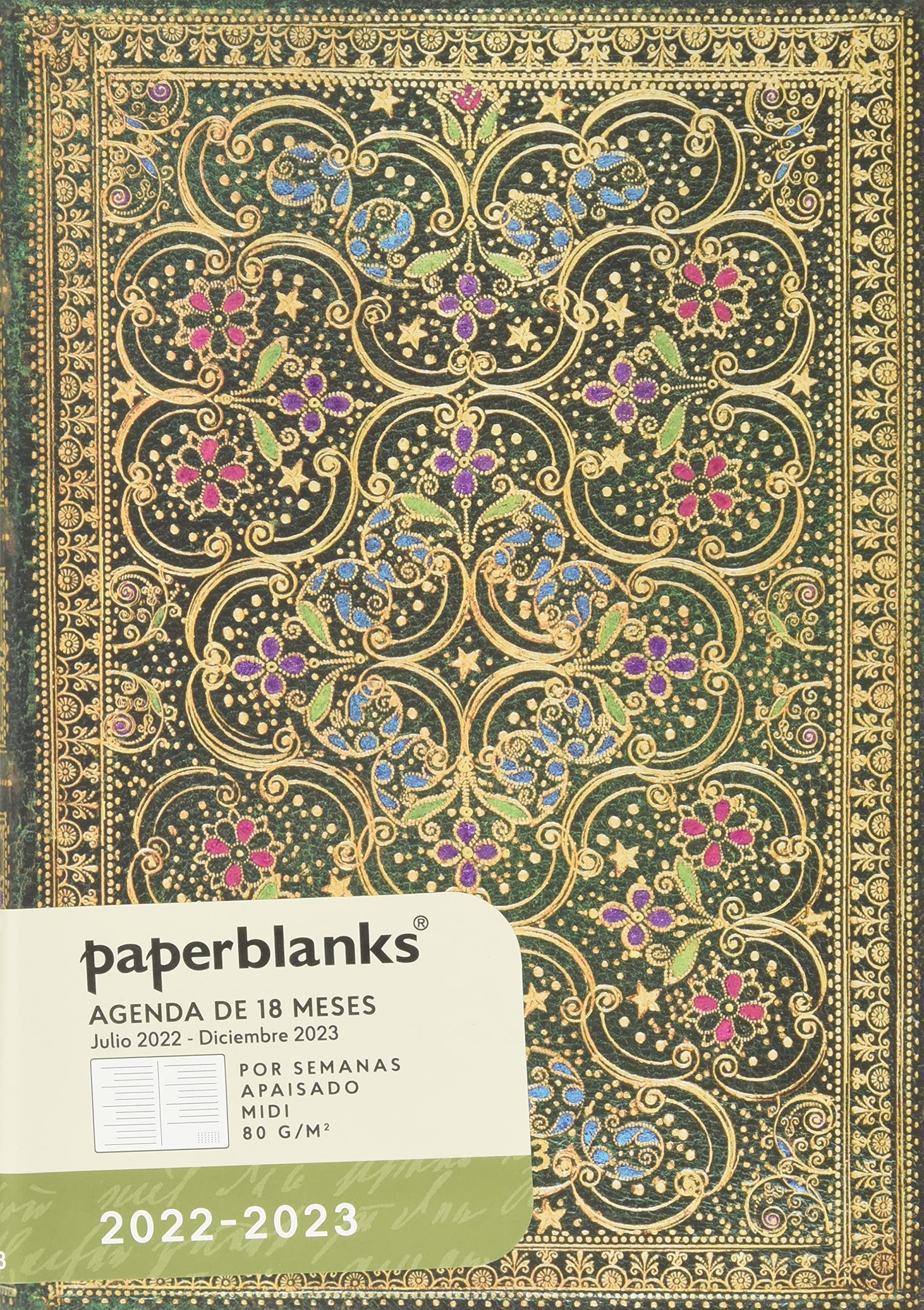 Paperblanks 18 Month Planners Soft Cover Flexis 2022-2023 Apogeo | Landscape | Midi (125 × 175 mm)