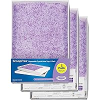 PetSafe ScoopFree Cat Litter Crystal Tray Refills for ScoopFree Self-Cleaning Cat Litter Boxes - 3-Pack - Non-Clumping…