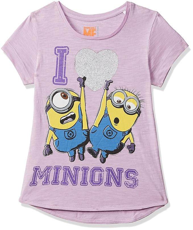 Buy Minions Girls' Plain Regular Fit TShirt at Amazon.in