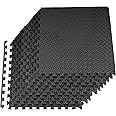 Signature Fitness Puzzle Exercise Mat with EVA Foam Interlocking Tiles