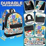 Pokemon Backpack Pikachu Charizard Rucksack School Bag Adjustable Straps view 6