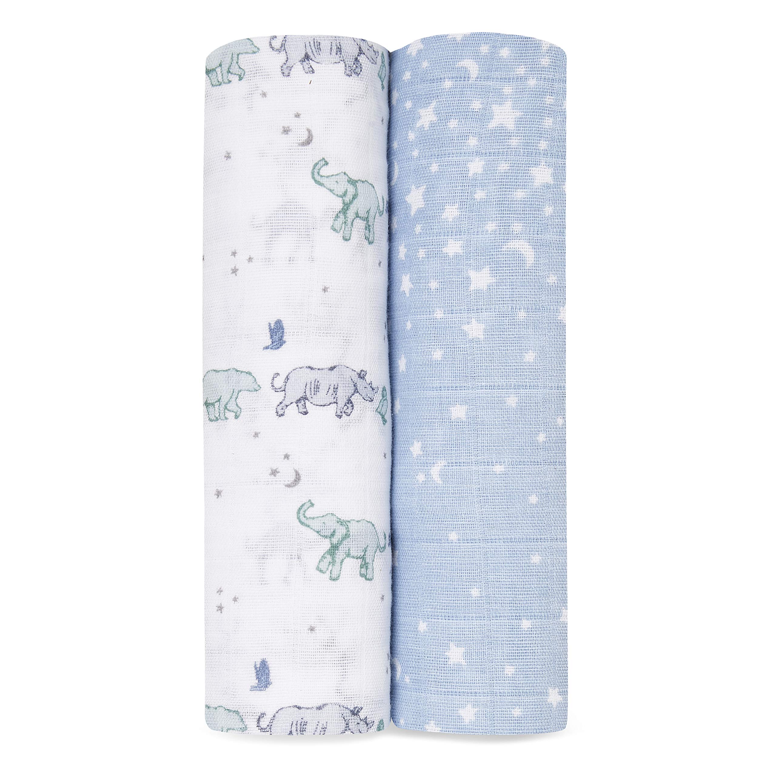 aden + anais™ large swaddles 2 pack cotton muslin jungle jam (Rising star)