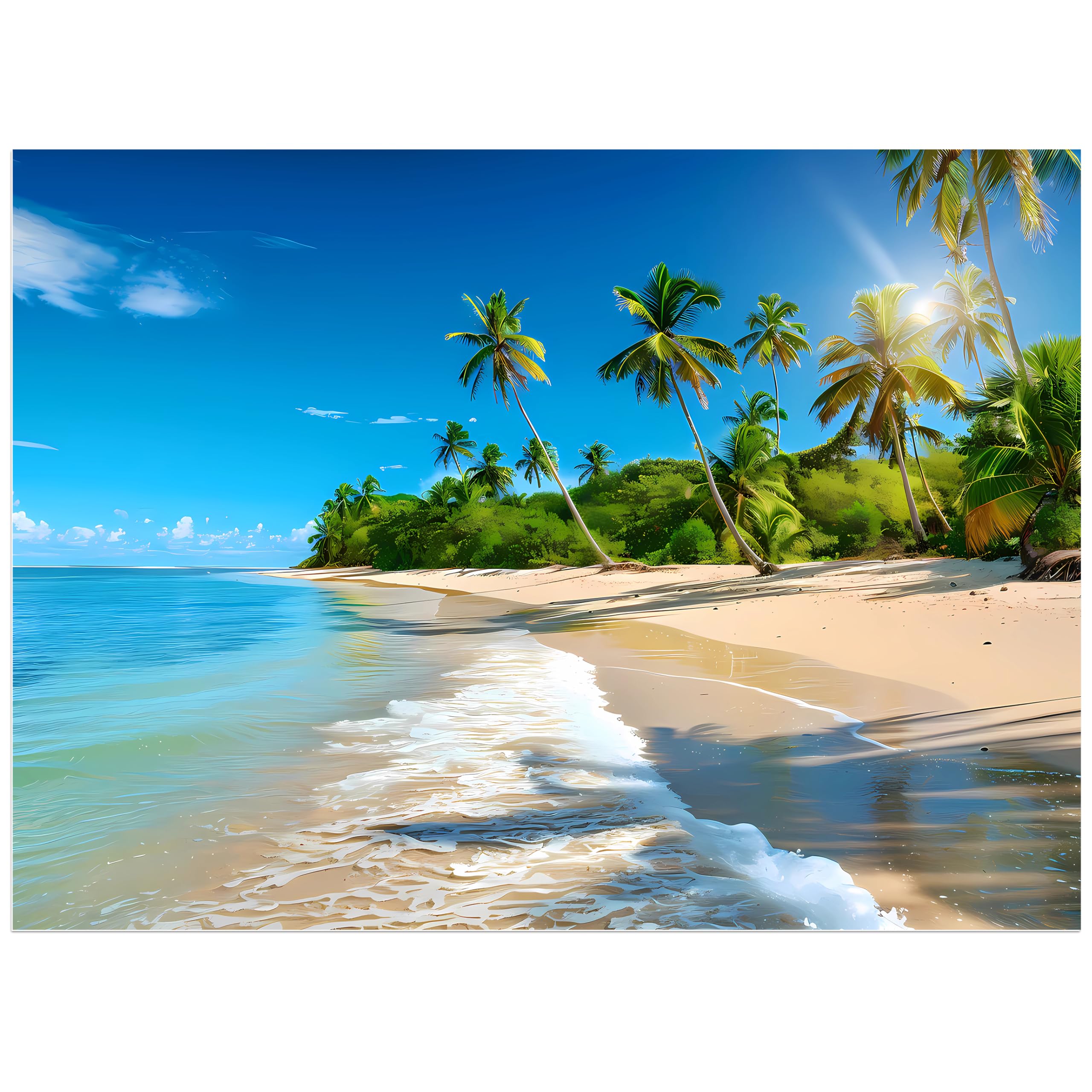 Puzzles for Adults 500 Piece Puzzle Hawaiian Sunset Beach Jigsaw Puzzle, Art Home Decor DIY Funny Game Toy Challenging Puzzles Gift for Mom, Wife, Friend, Finished Size is 21 x 15