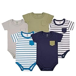 Hudson Baby Unisex Baby Cotton Bodysuits, Basic