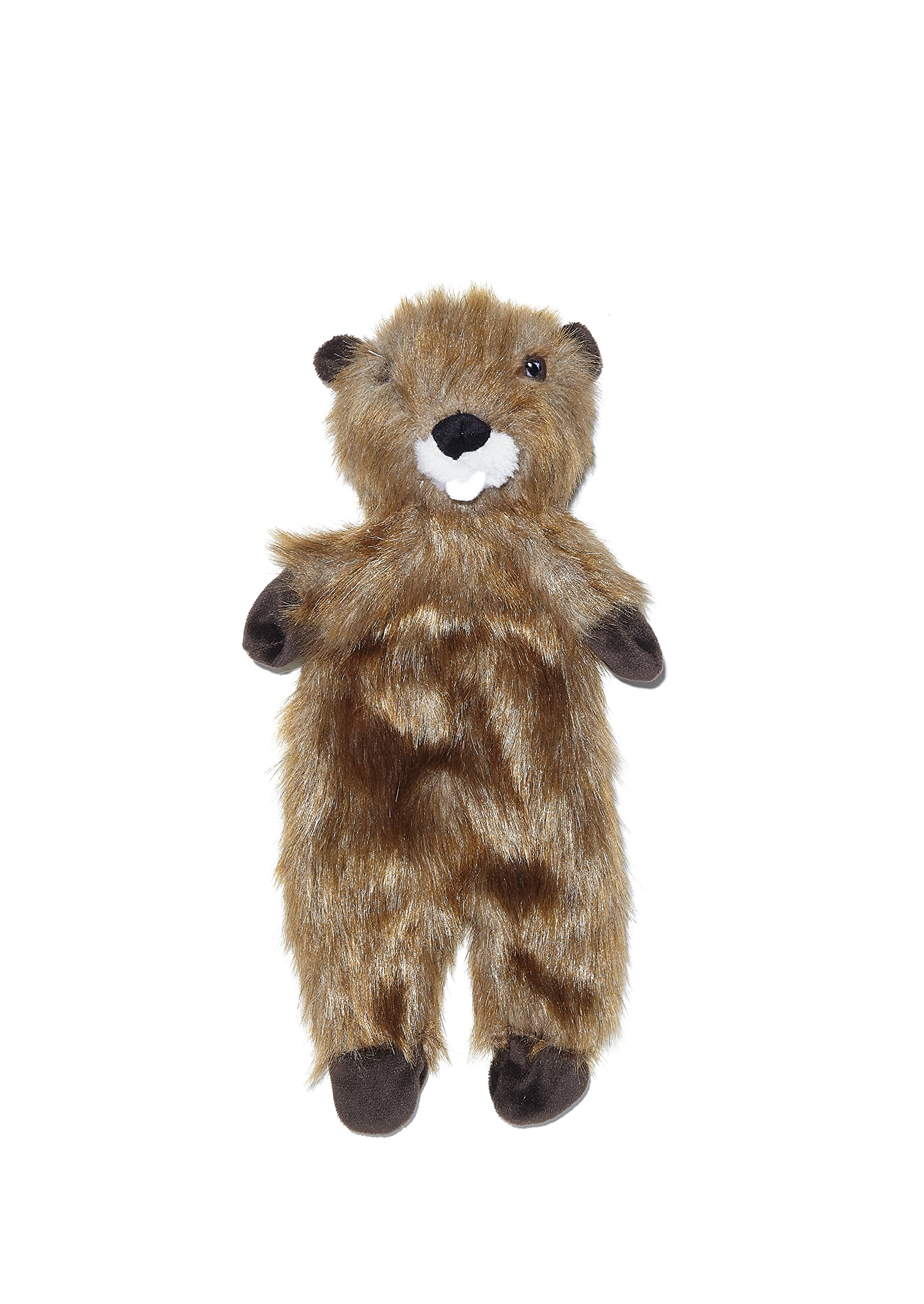 Pistachio Pet Plush Dog Toy - Unstuffed Beaver With Squeaker. (Small)