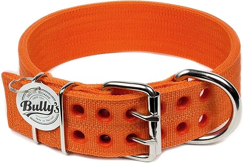 Pitbull-Collar,-Dog-Collar-for-Large-Dogs, -Heavy-Duty-Nylon, -Stainless-Steel-Hardware