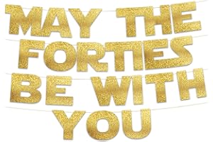 STERLING JAMES CO. Happy 40th Birthday and Anniveresary Party Gold Glitter Banner