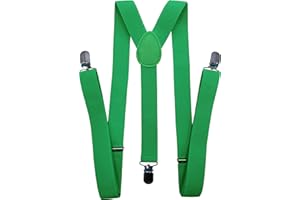 LOLELAI Suspenders for Women and Men | Elastic, Adjustable, Y-Back | Pant Clips, Tuxedo Braces