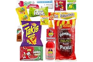 The Full Tiktok Chamoy Pickle Kit With Candy; Includes Fruit-Rollup, Lucas Gusano & Salsagheti & More Mexican Candy by Ma Lit Candy (1 Ricos Chamoy Pickle Kit)