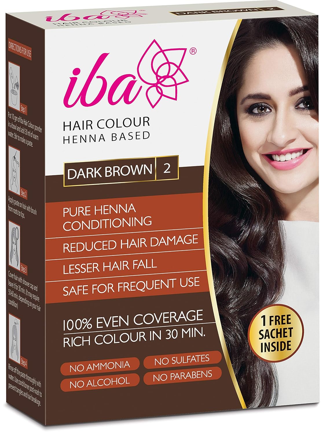 Buy Iba Halal Care Hair Color Dark Brown 70g Free Sachet Online At Low Prices In India Amazon In
