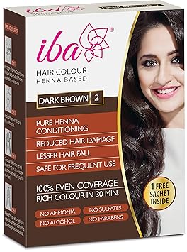 Iba Halal Care Hair Color, Dark Brown, 70g + Free Sachet