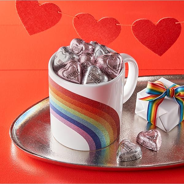 HERSHEY’S MILK CHOCOLATE HEARTS, VALENTINE’S DAY CANDY BAG, 9.2 OZ