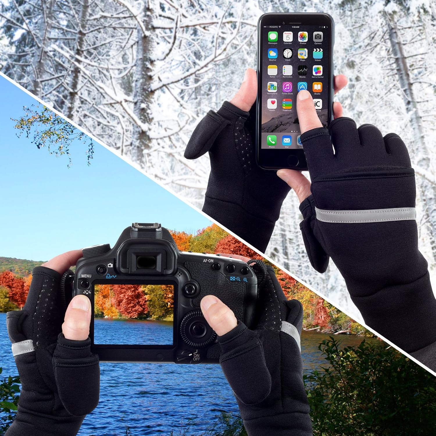 TrailHeads Power Stretch Convertible Mittens - Women’s Fingerless Gloves: Clothing