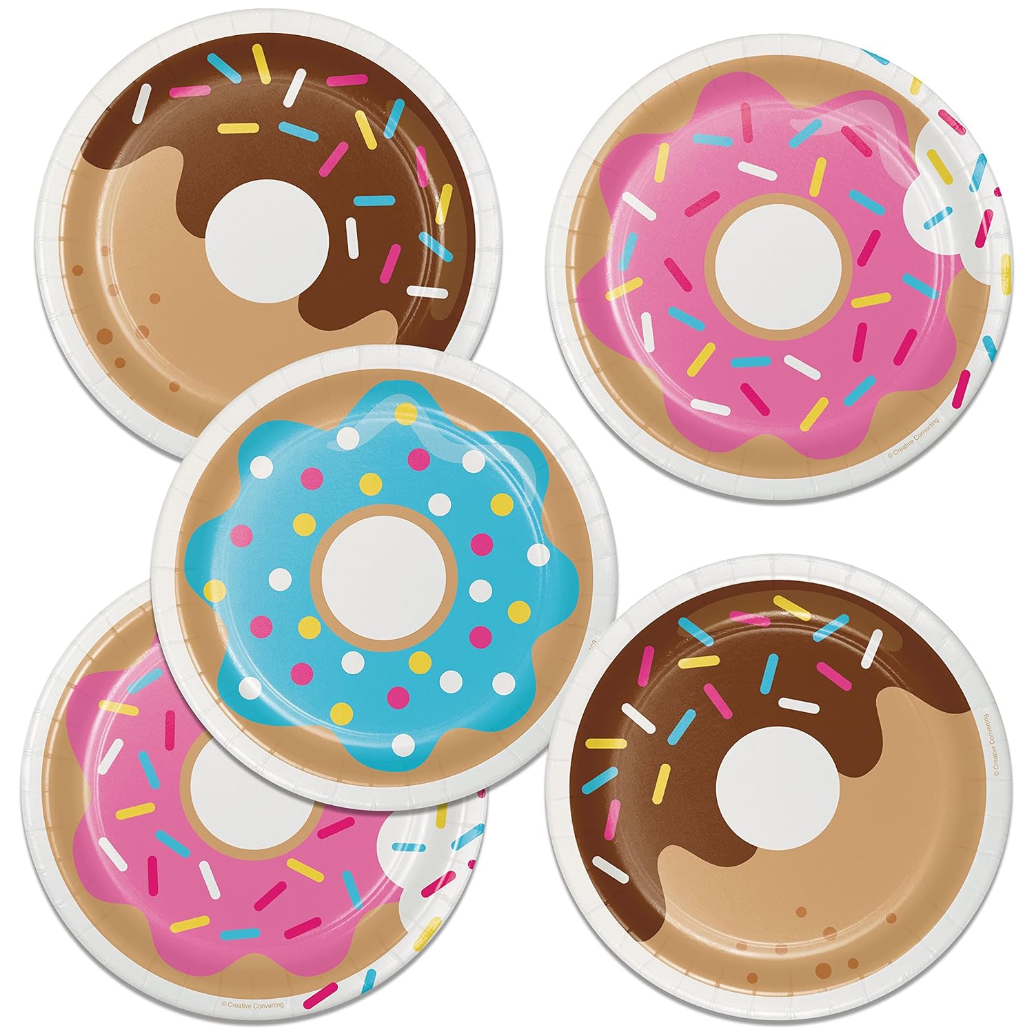 Creative Converting Donut Time Dessert Plates, 24 ct-ANZ