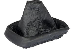 L & P Car Design Shift Boot Cover Genuine Leather Compatible with VW Golf MK4 4 IV for Bora MK4 for Jetta MK4 1997-2006 Manual Transmission Black