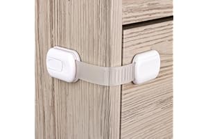 HOMEBRELLA 4-Pack Cabinet Locks Baby Proofing - Childproof Locks for Cabinets, Drawers, Cupboard, Refrigerator, Toilet Seat, Trash Can, Dishwasher