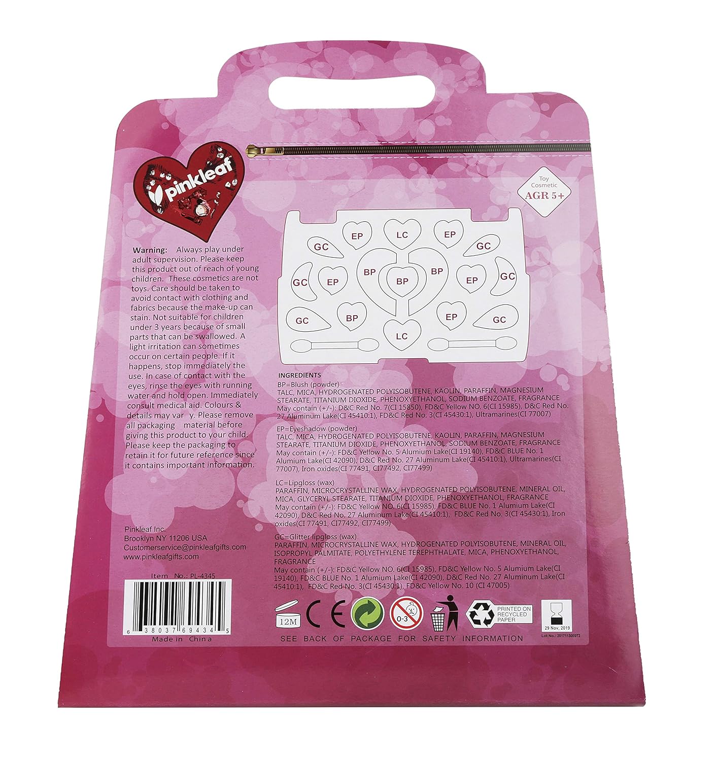 Amazon Com Pinkleaf Kids Makeup Kit For Girls Toddler Toys Safe