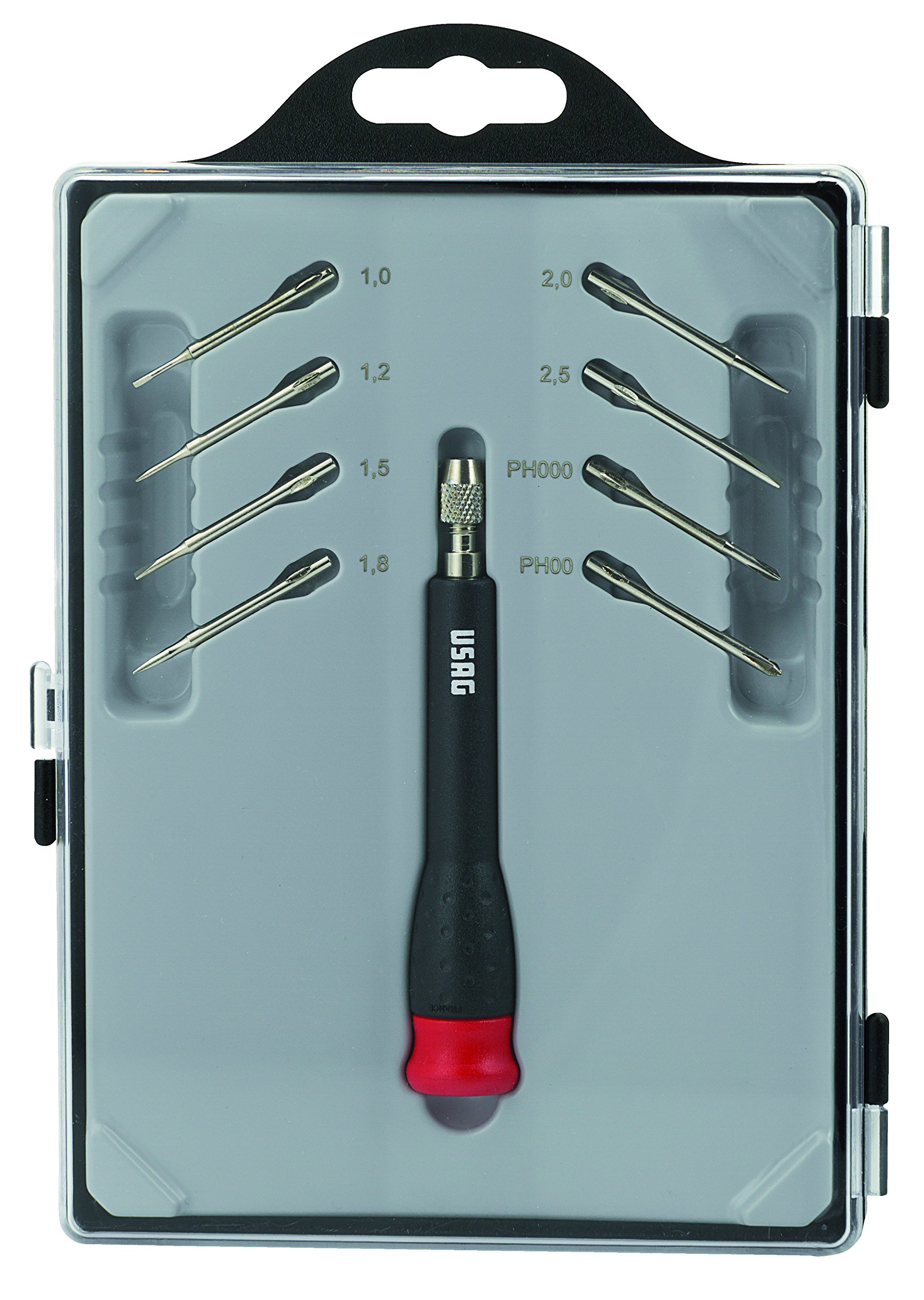 USAG U03410015 - 341 SH9 - Precision screwdriver with 8 interchangeable blades