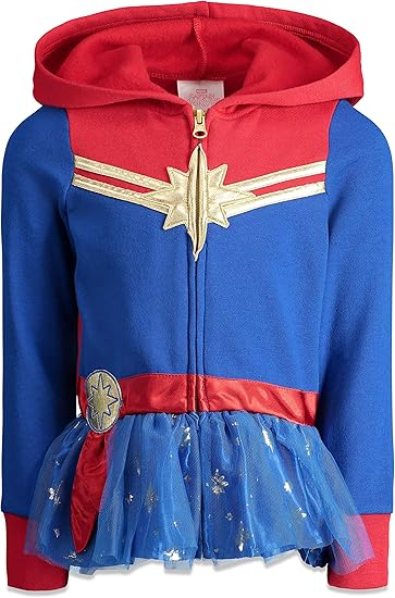 captain marvel zip up hoodie