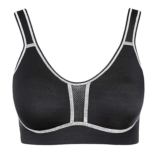 VIANIA 101470 Sport BH High Function in den Farben Weiß, Schwarz und Himbeere