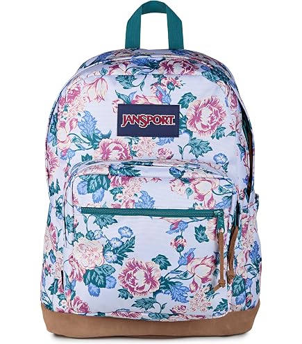 JanSport Superbreak Plus FX Backpack - Work, Travel, or Laptop Bag with Water Bottle Pocket - Surreal Corduroy Sage