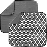 S&T INC. Dish Drying Mat 2 Pack, 16” x