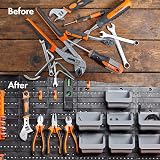 VonHaus 44 Piece Wall Mounted Pegboard Storage Set with Bins and Panels view 5