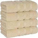 American Soft Linen Luxury Hand Towels for Bathroom, 600 GSM Heawy Weight 16x28 Size 100% Cotton Turkish 4 Piece Hand Face Towel Set, Beige Hand Towels
