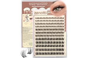 Spider Lash Clusters Wispy Eyelash Clusters Natural Breeze Lashes Cluster Venus Cluster Eyelash Extensions D Curly Cosplay Individual Lashes with Invisible Band DIY at Home 8-16mm by zenotti
