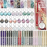 Feifeiya 75 Pcs Christian Church Gifts 25 Bible Verse Pens 25 Religious Keychains 25 Emergency Number Bookmarks Bible Study Gifts for Women Men Sunday School Supplies(Colorful,Fresh)