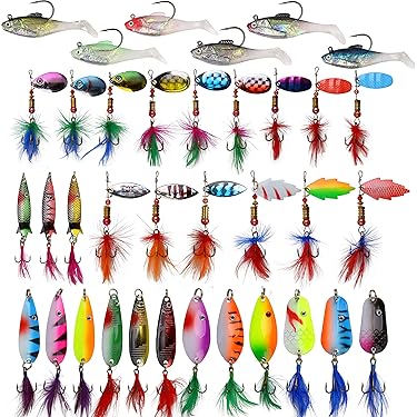 Goture Lot De 10 Leurres De Pêche Avec Système De Cuillères