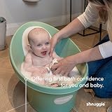 Shnuggle Newborn Baby Bath Taupe Beige with Bum Bump Headrest Plug view 6