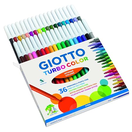 Giotto Turbo Color Pennarelli In Astuccio Da 36 Colori
